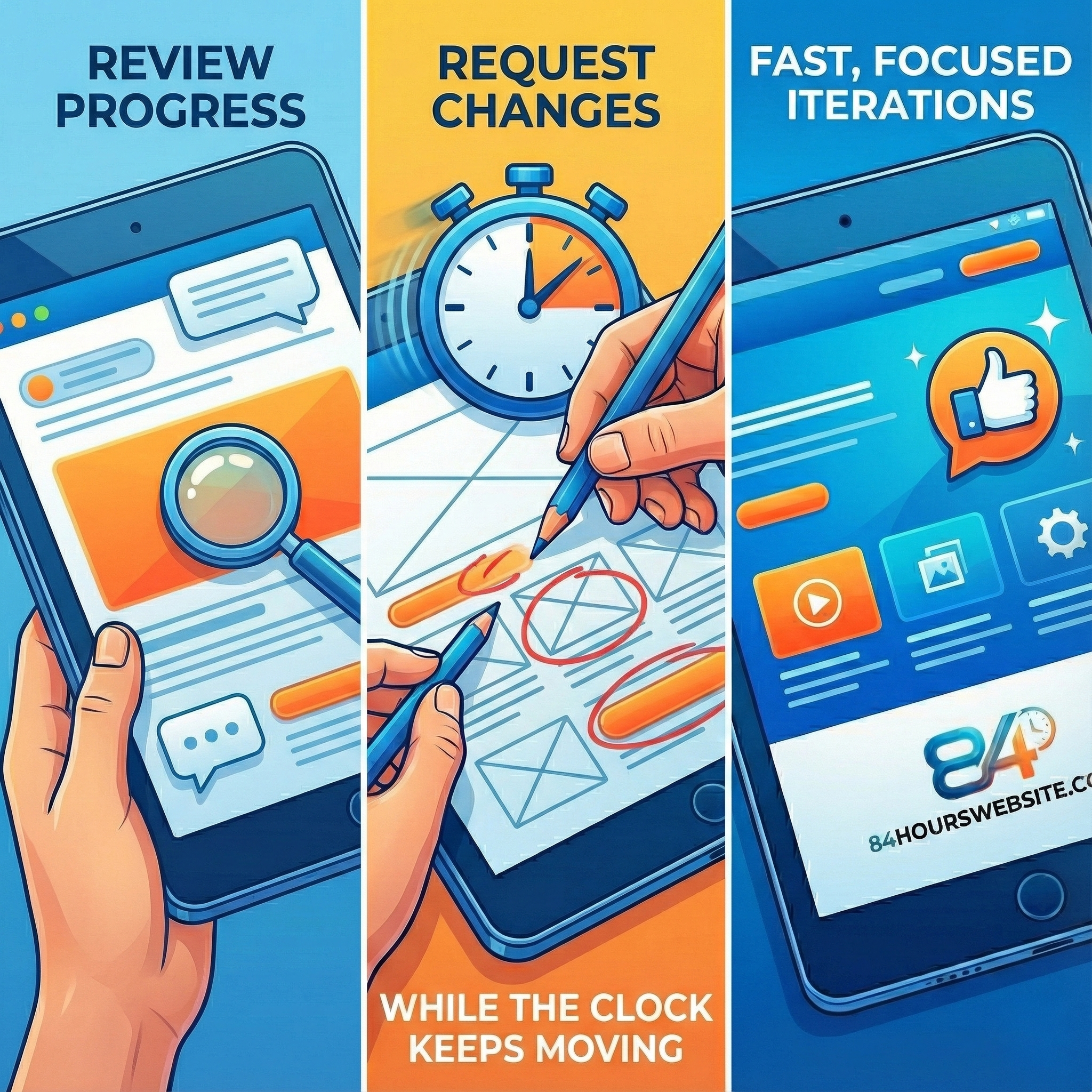 Review progress and request changes with fast focused iterations
