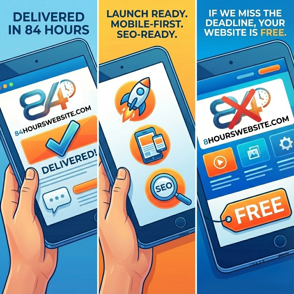 Delivered in 84 hours — launch ready, mobile-first, SEO-ready