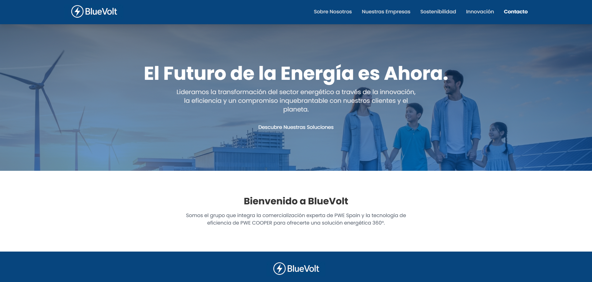 BlueVolt website screenshot