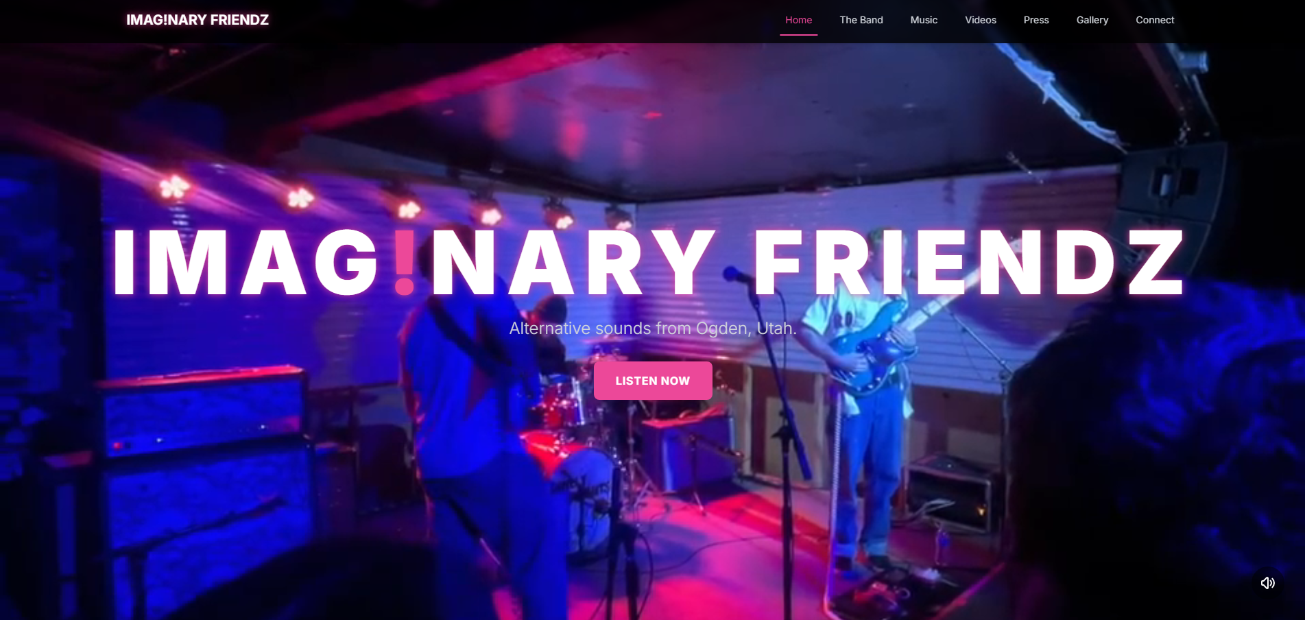 Imaginary Friendz website screenshot